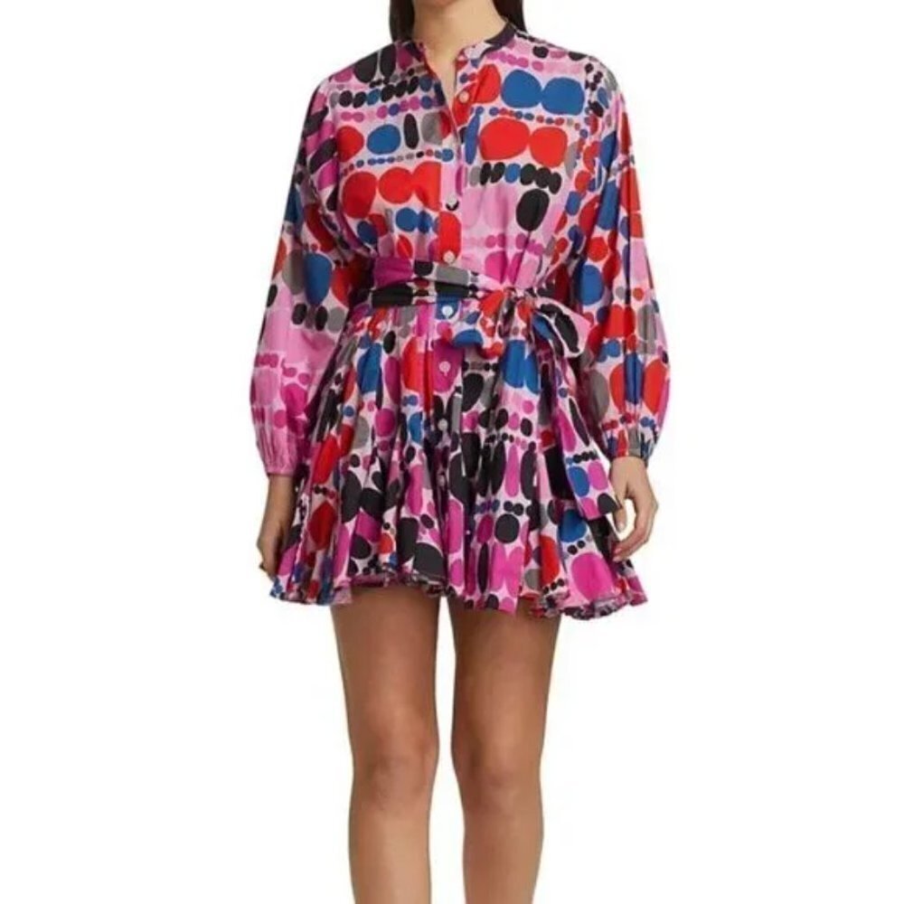 RHODE Emma Geometric Print Dress Size S